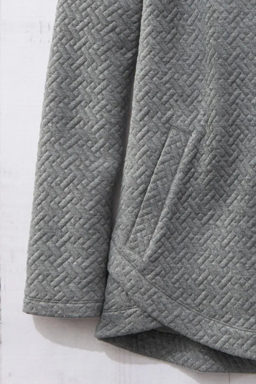 Tulip-Hem Jacquard Pullover