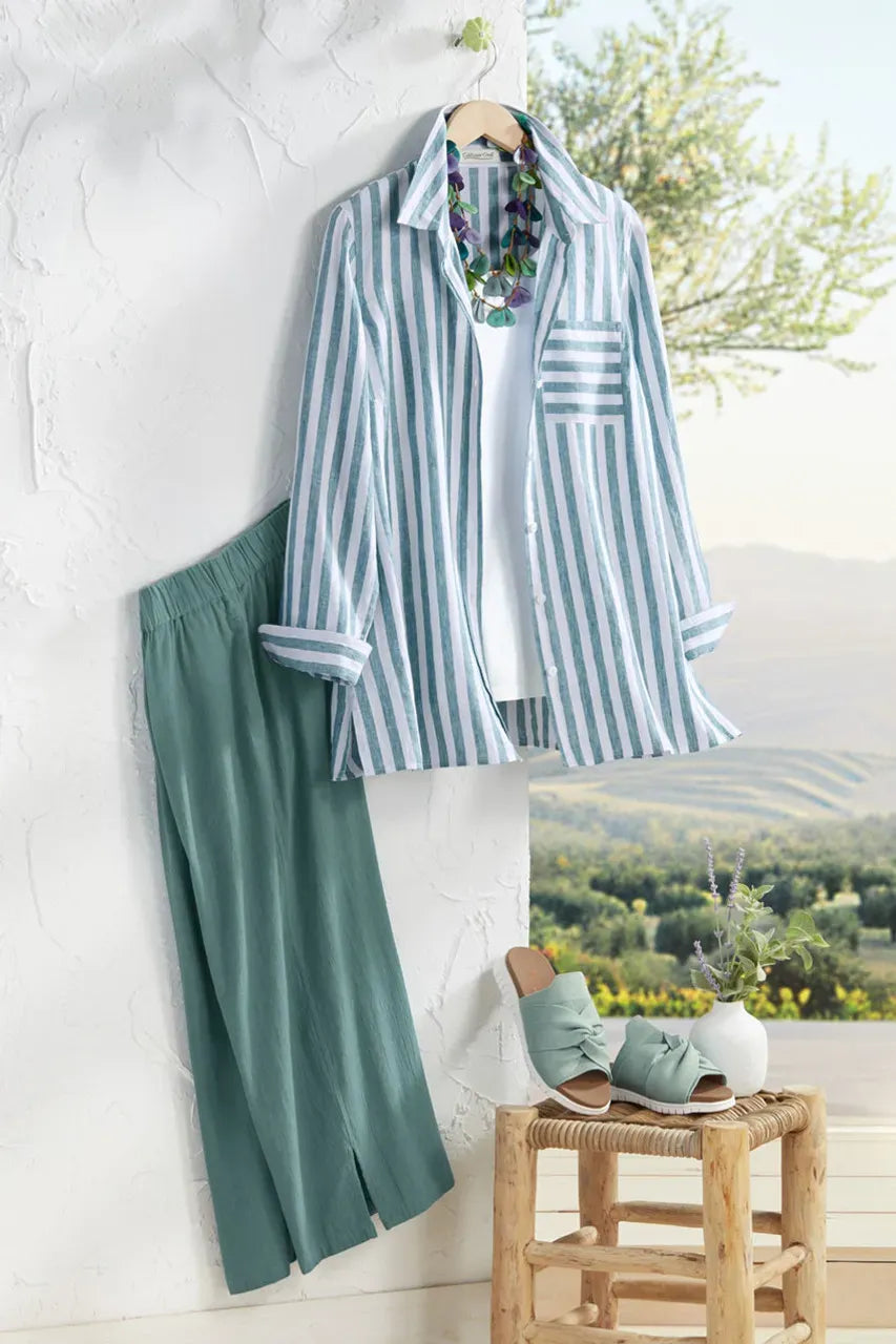 Bayside Stripe Big Shirt