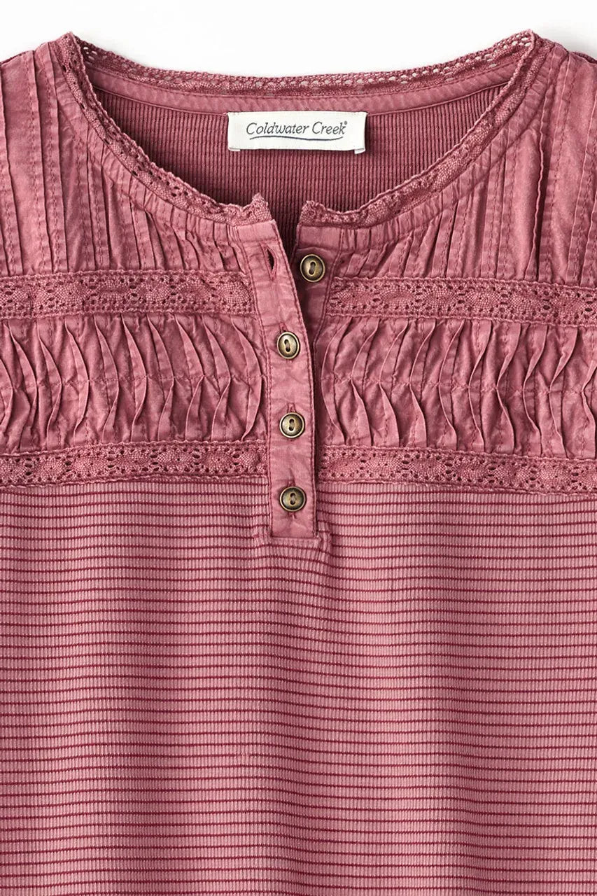 Textured Knit Henley