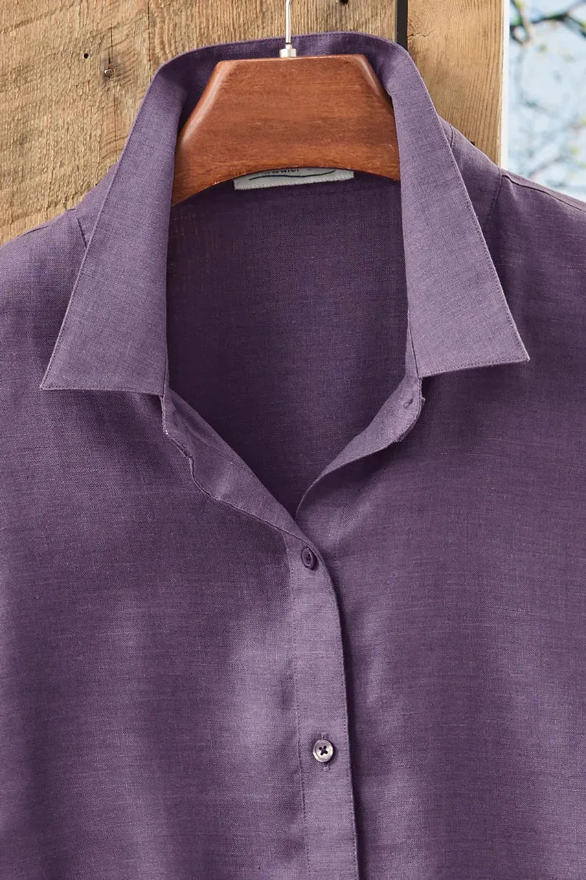 Easy-Care Linen Big Shirt