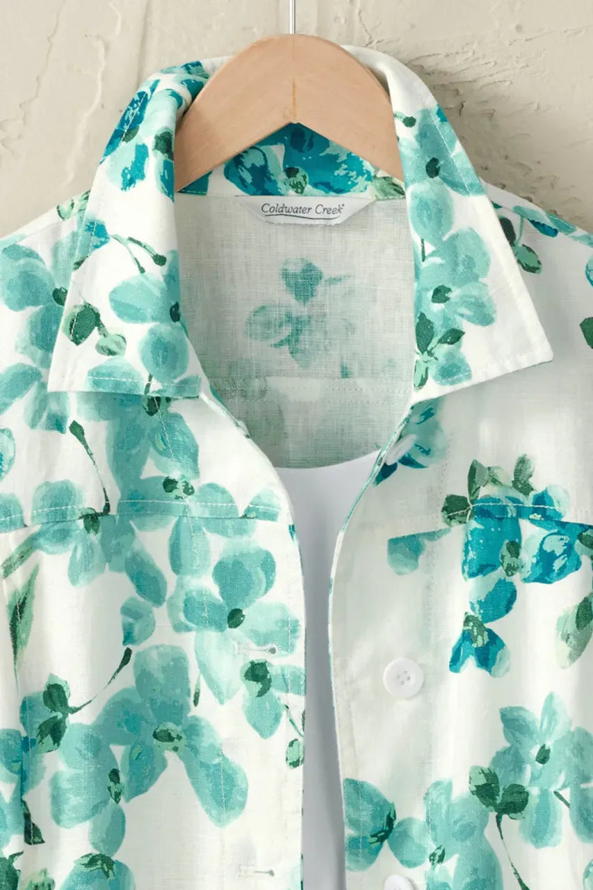 Floral Journeys Linen Jacket