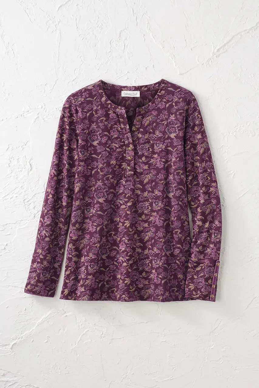 Prairie Floral Henley Tee