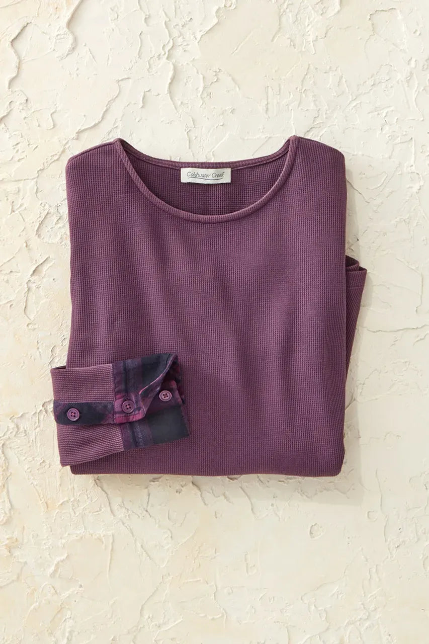 Plaid Pathways Waffle Tee