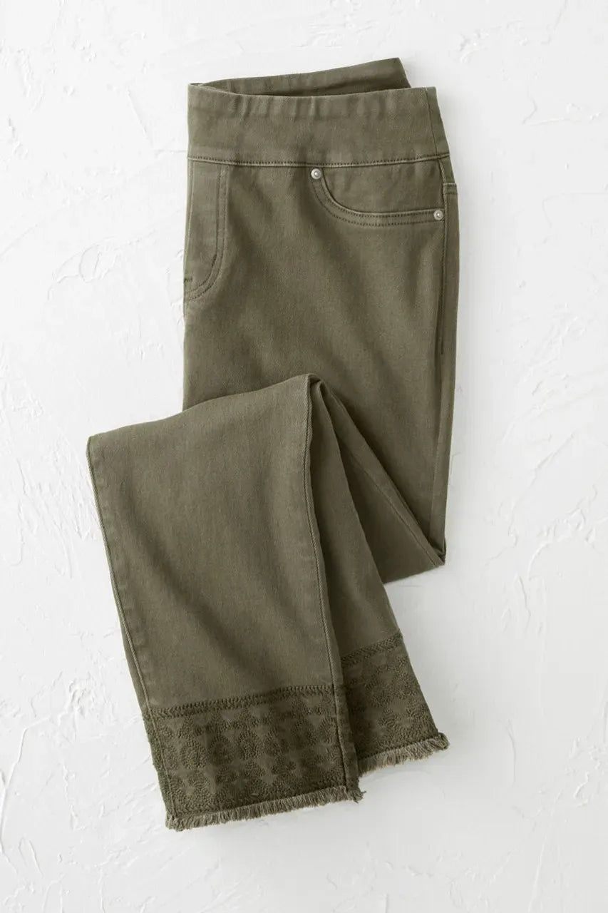 Edgewater Frayed Hem Ankle Pants