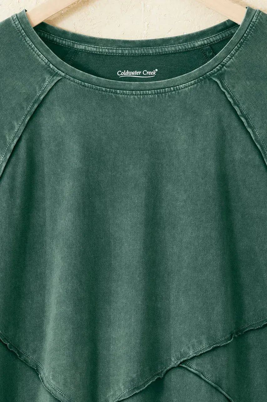 Vintage-Wash Seamed Tunic