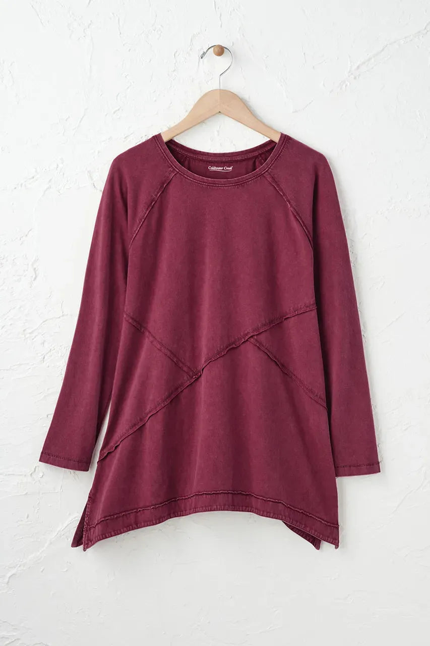Vintage-Wash Seamed Tunic