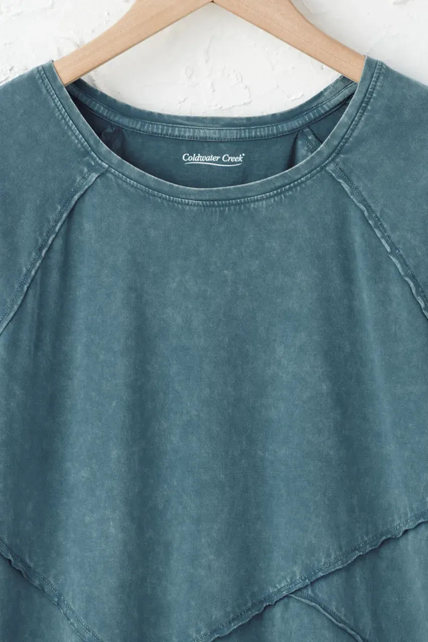 Vintage-Wash Seamed Tunic