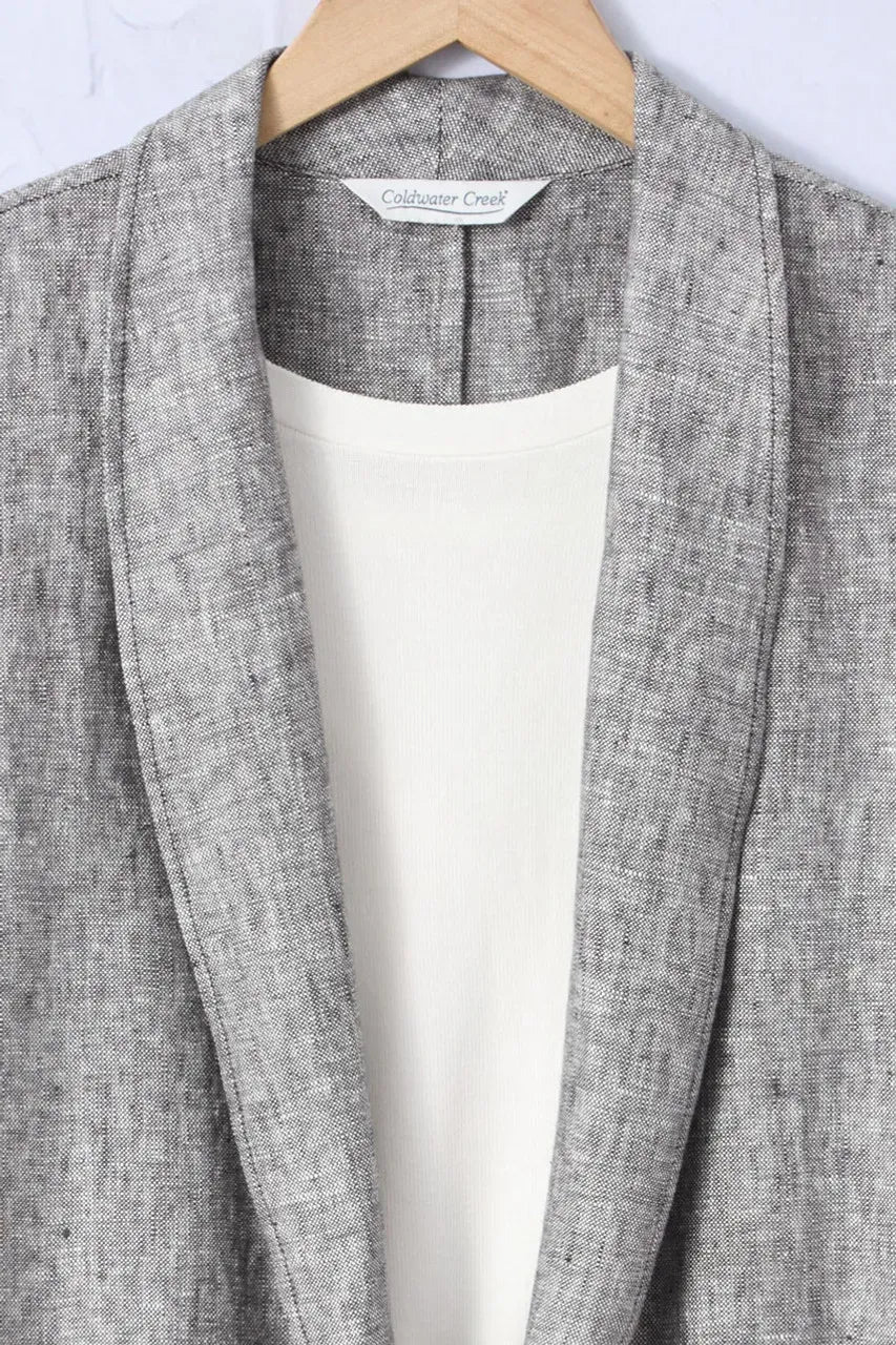 Ruched Linen Jacket
