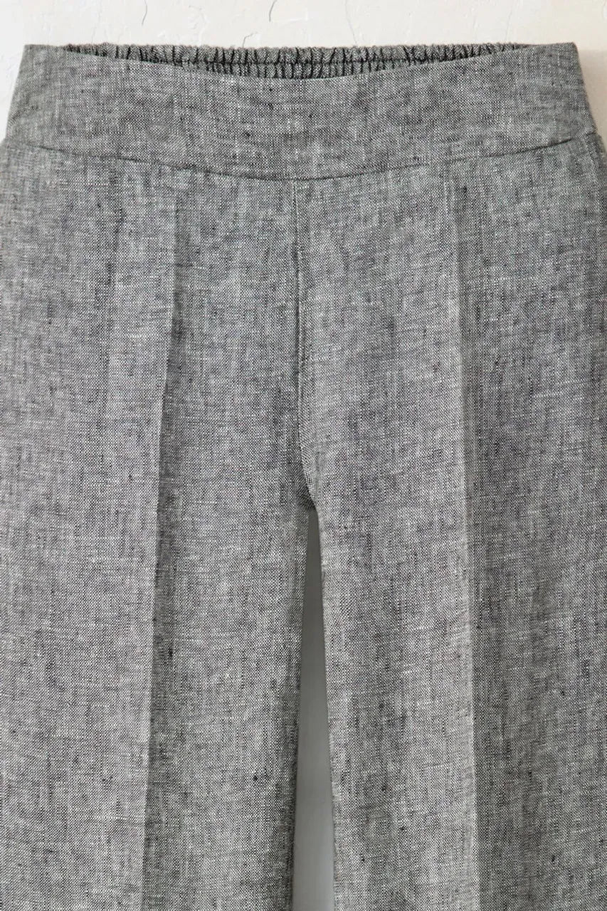 Smocked-Waist Linen Pants