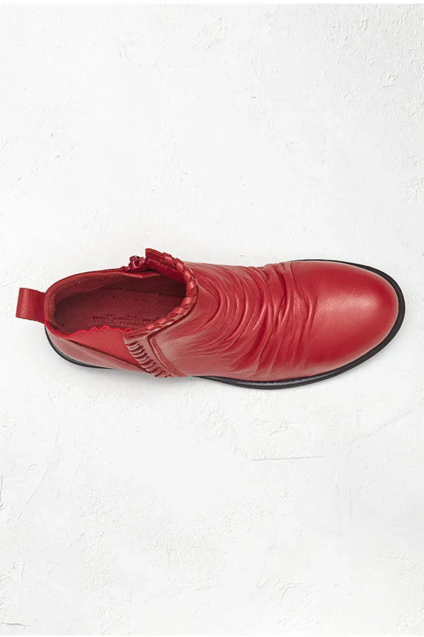 Carmen Leather Booties by Walk With MeTM.