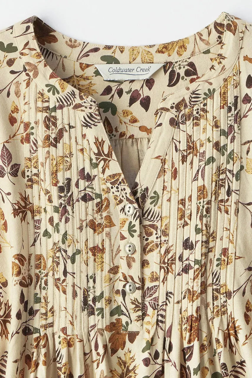 Lana Pintuck Henley Tunic