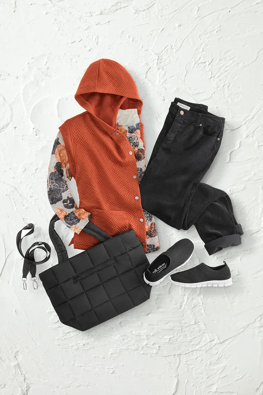 Cap-Sleeve Quilted Vest