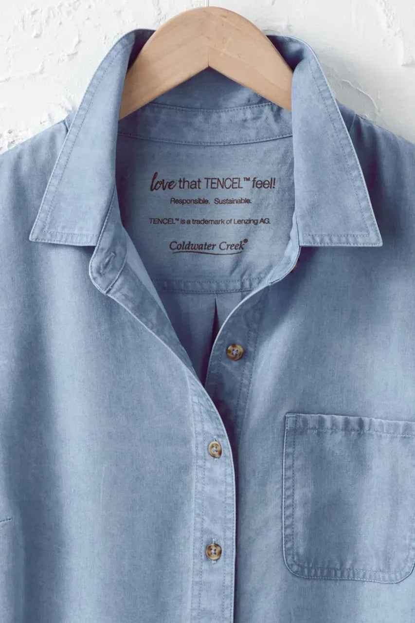 TENCELTM Button Front Big Shirt
