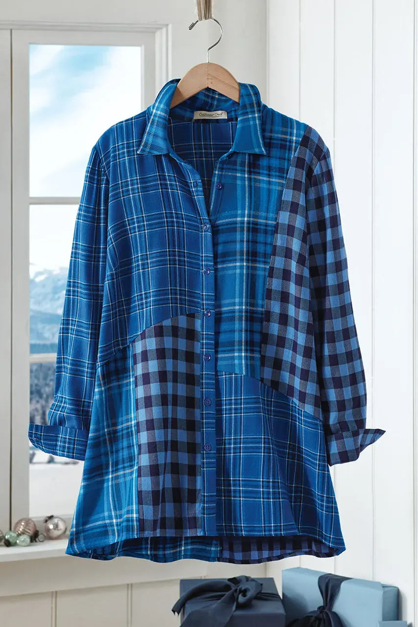 Into the Mix Plaid Tunic
