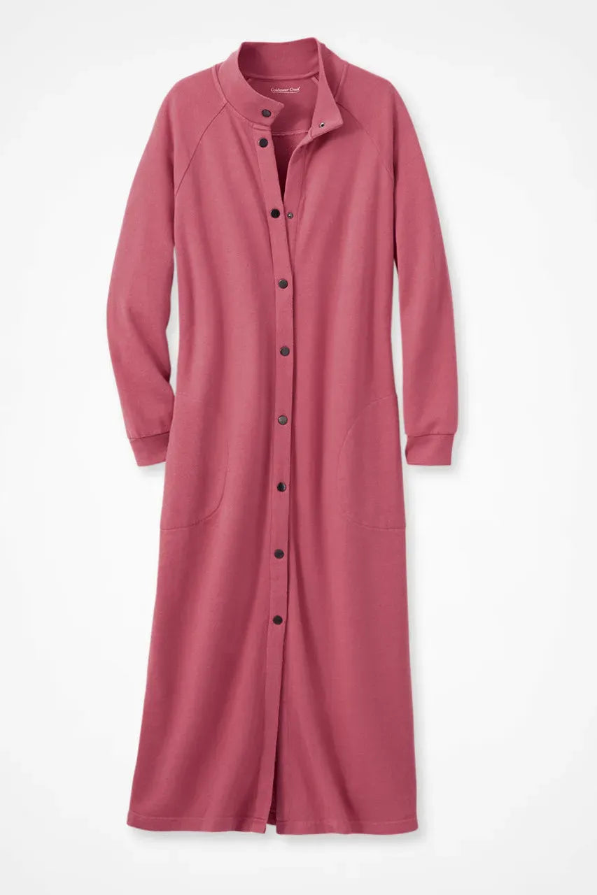 Snap-Front Sweatshirt Lounger