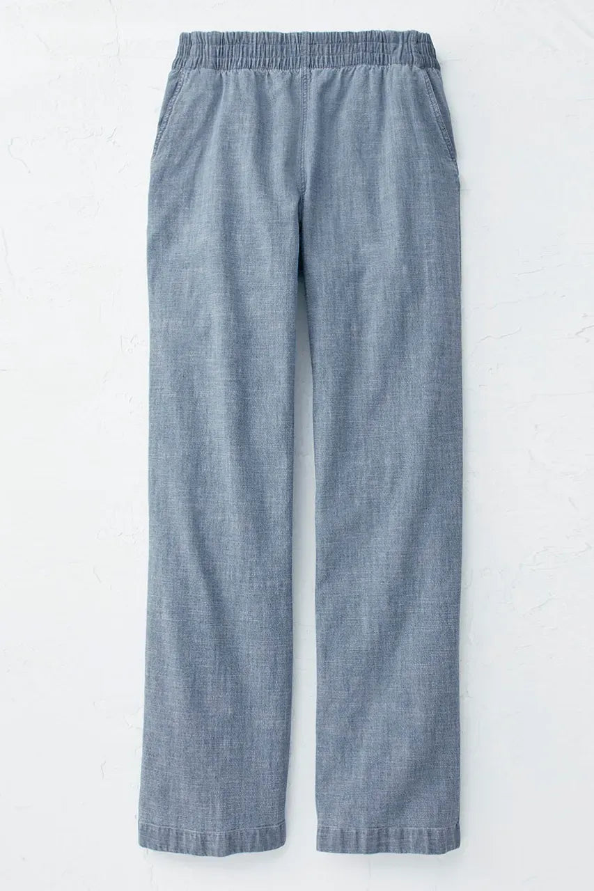 Lakeside Chambray Wide Leg Pants
