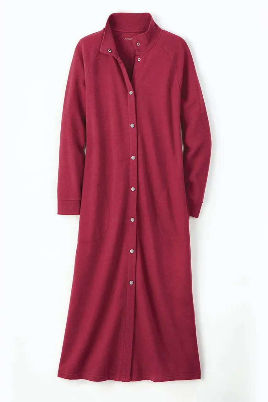Snap-Front Sweatshirt Lounger