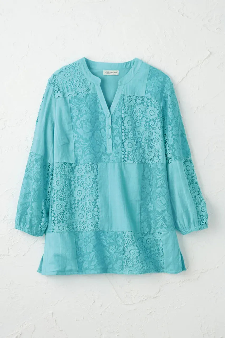 Lila Patchwork Lace Tunic