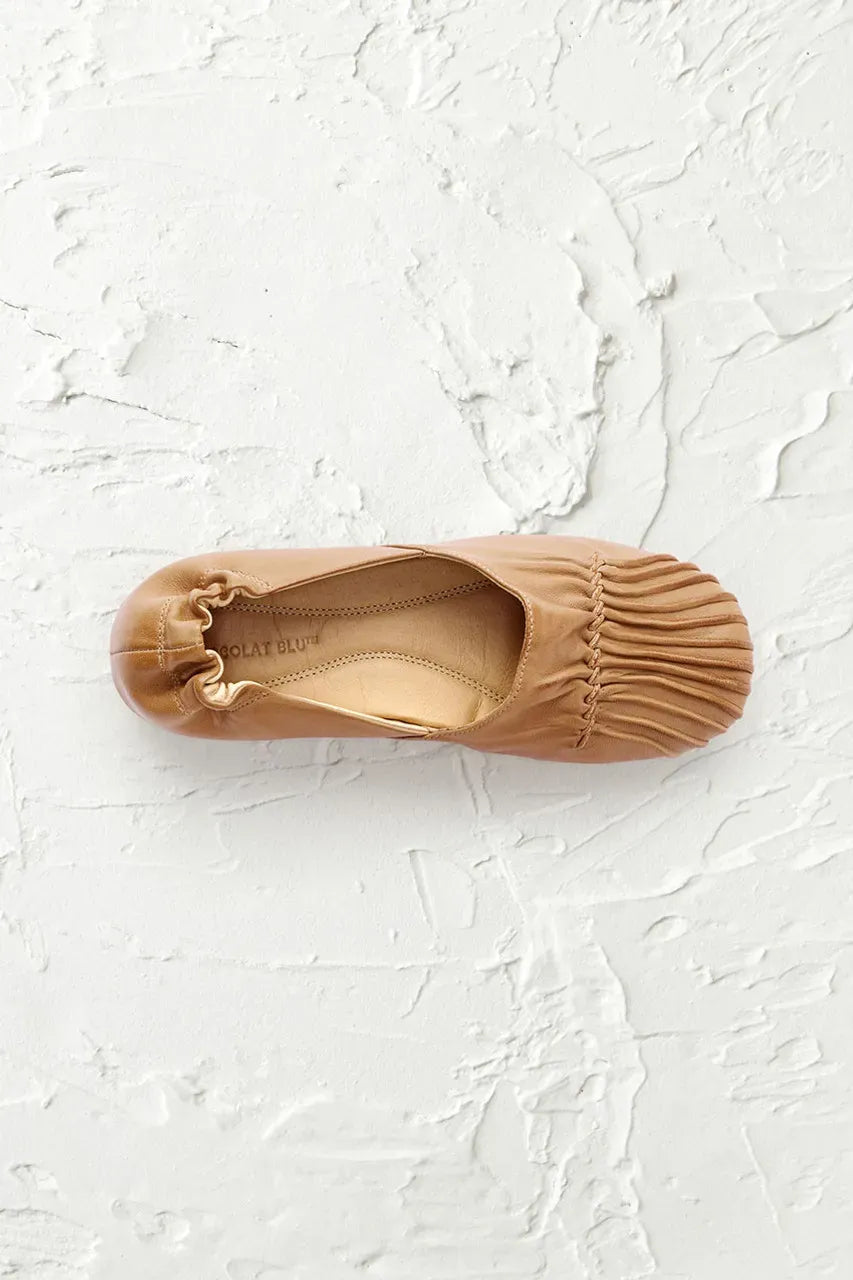 Pintuck Leather Flats by Chocolat BluTM