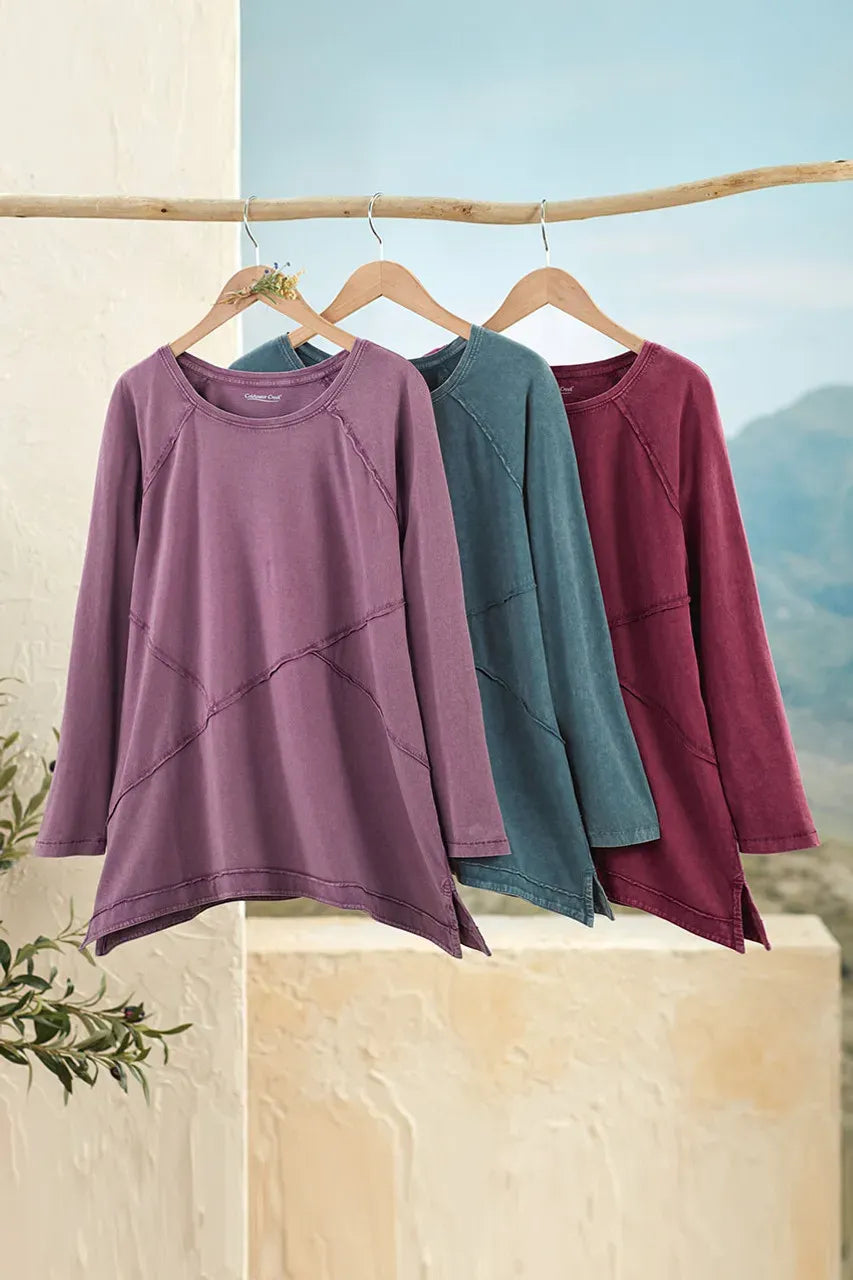 Vintage-Wash Seamed Tunic