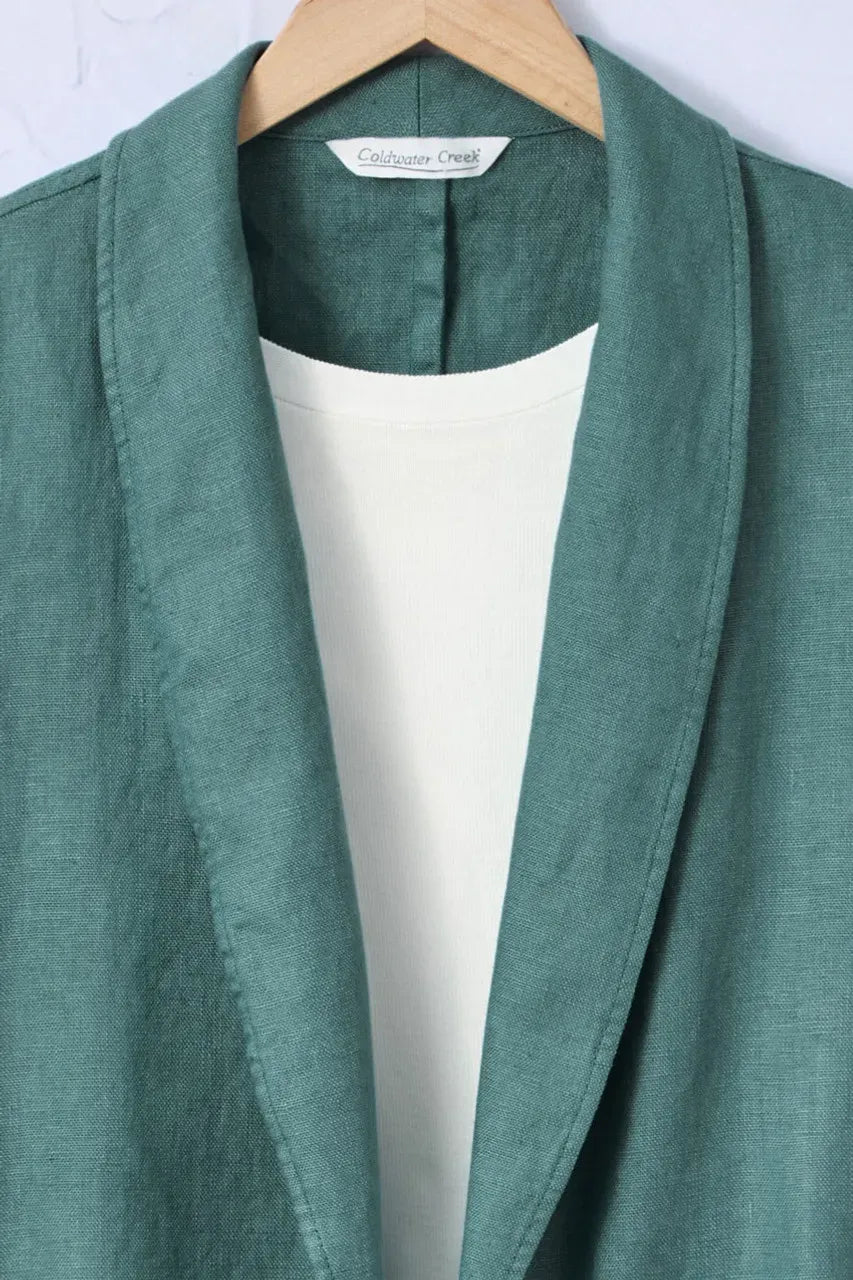 Ruched Linen Jacket