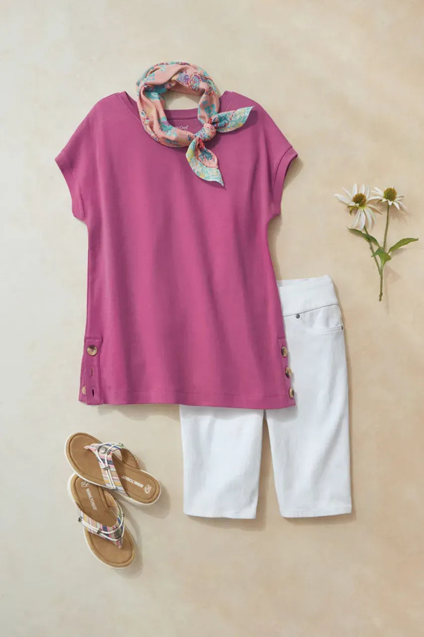 #BestCottonTM Side-Button Tunic