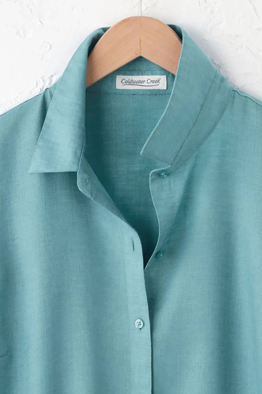 Easy-Care Linen Big Shirt