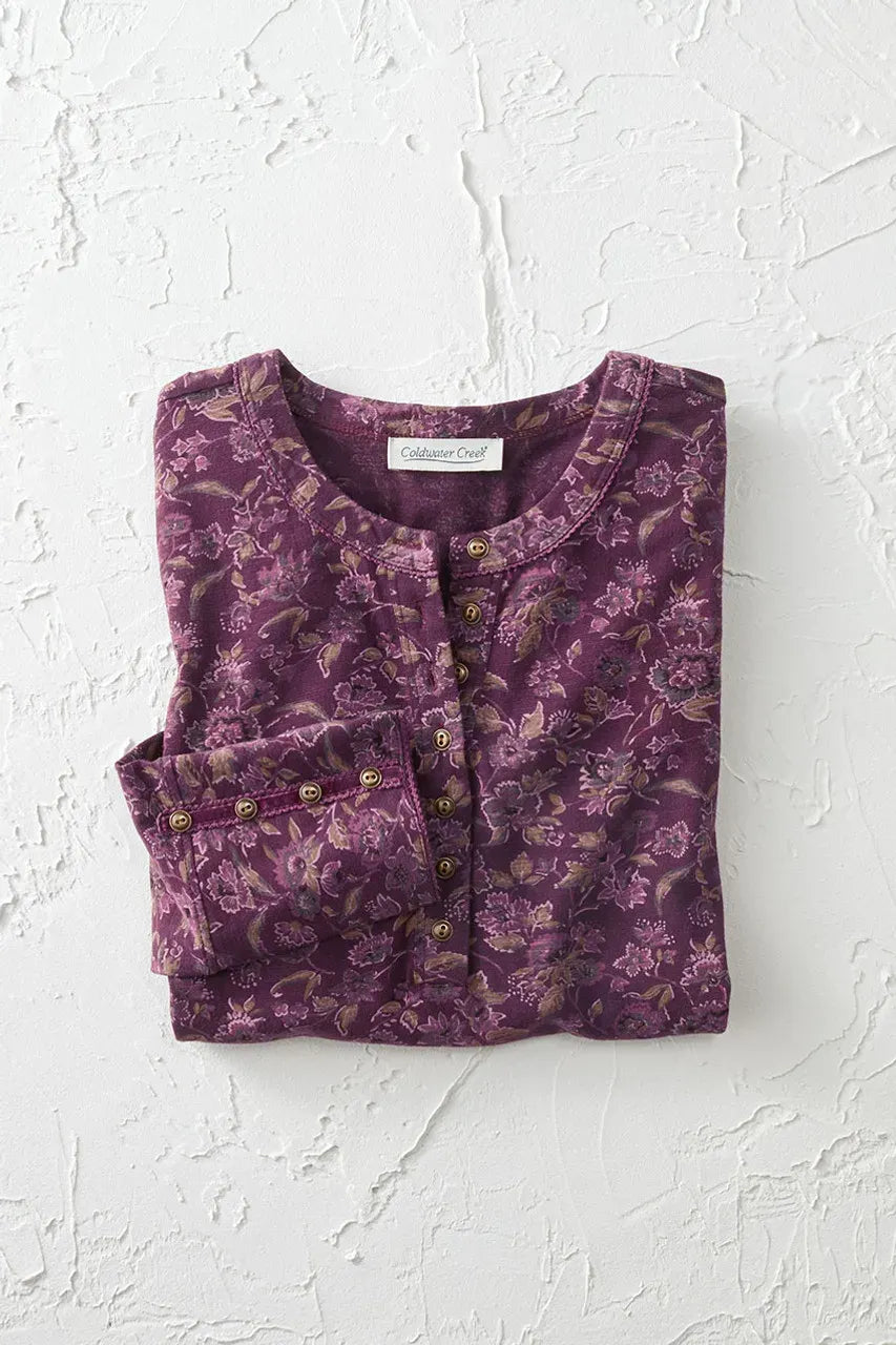 Prairie Floral Henley Tee