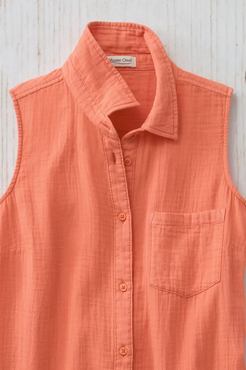 Summer Breeze Gauze Sleeveless Tunic