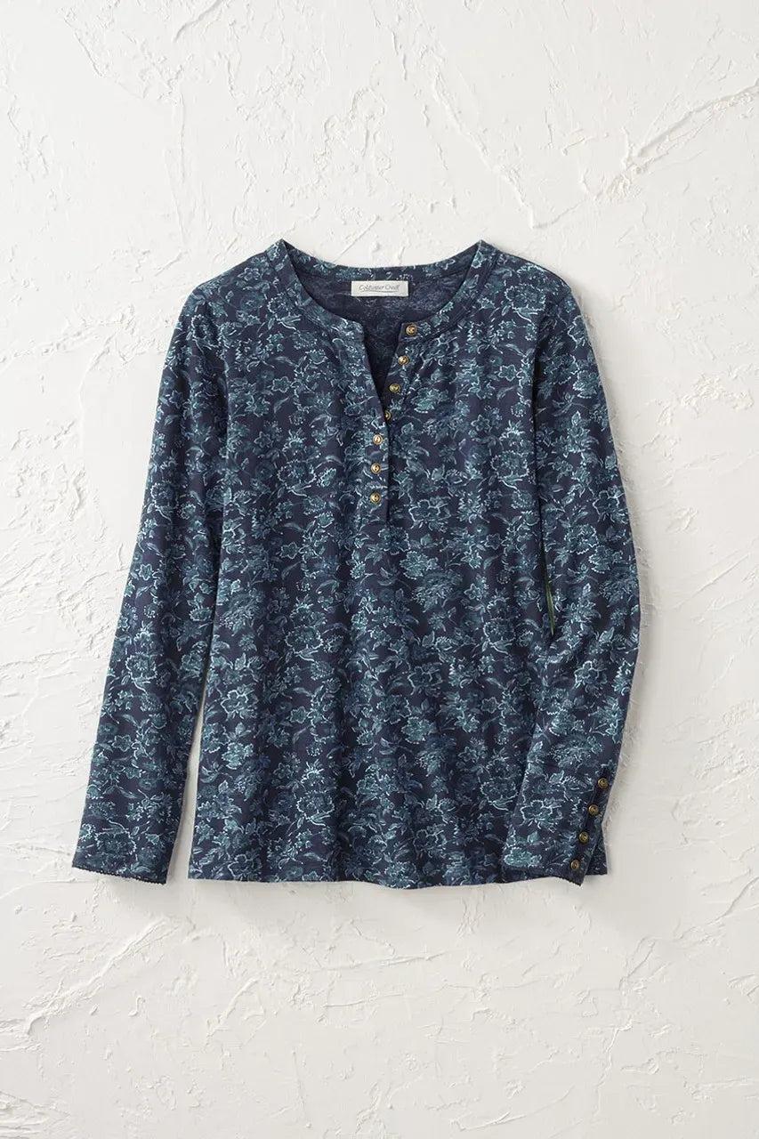 Prairie Floral Henley Tee