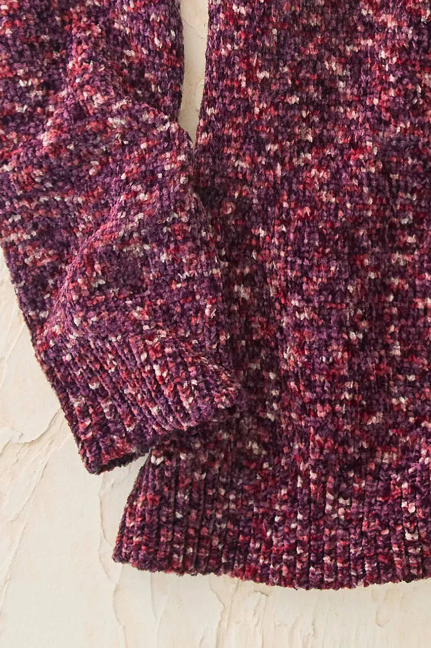 Color Twist Chenille Sweater