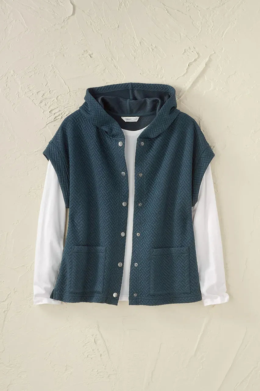 Cap-Sleeve Quilted Vest