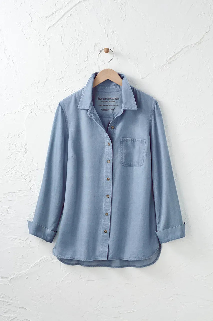 TENCELTM Button Front Big Shirt