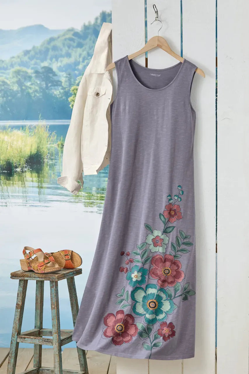 Floral Cascade Knit Dress