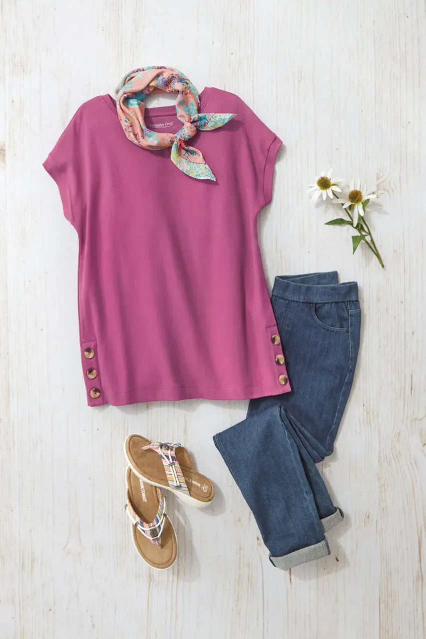 #BestCottonTM Side-Button Tunic
