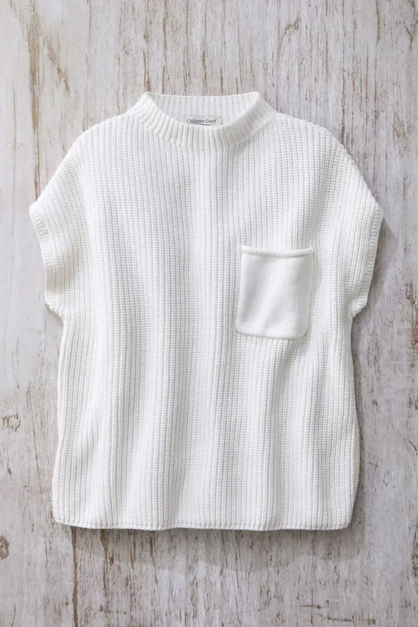 Patch Pocket Shaker Sweater