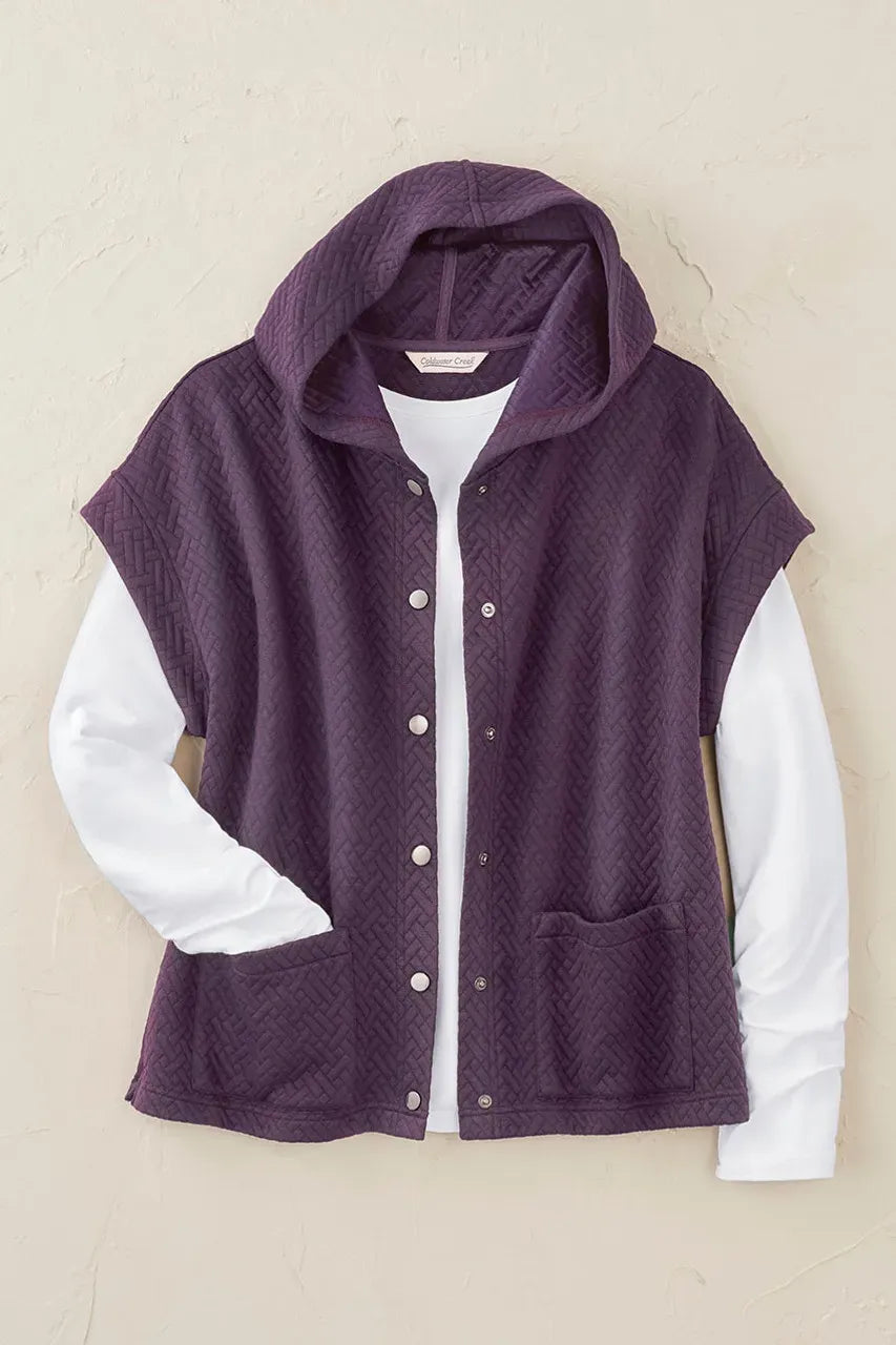 Cap-Sleeve Quilted Vest