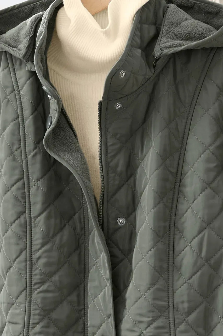 Quilted Hooded Car Coat