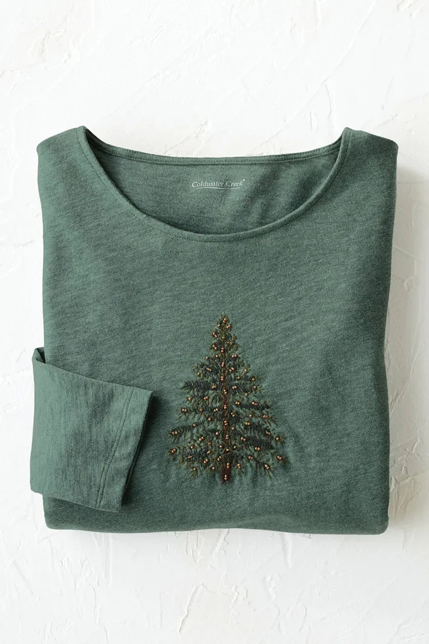 Friendly Fir Embroidered Tee