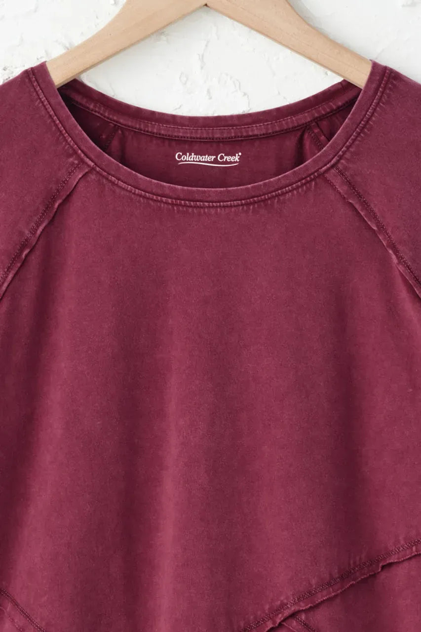 Vintage-Wash Seamed Tunic