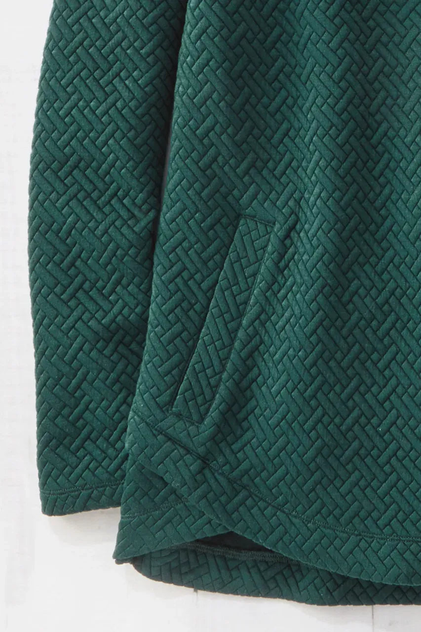 Tulip-Hem Jacquard Pullover