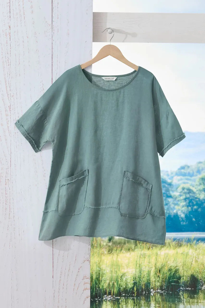 Oversized Linen Pocket Tunic