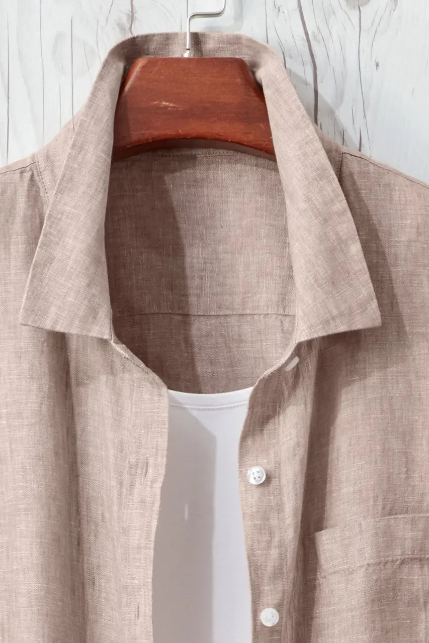 Cross Dyed Linen Tunic Topper