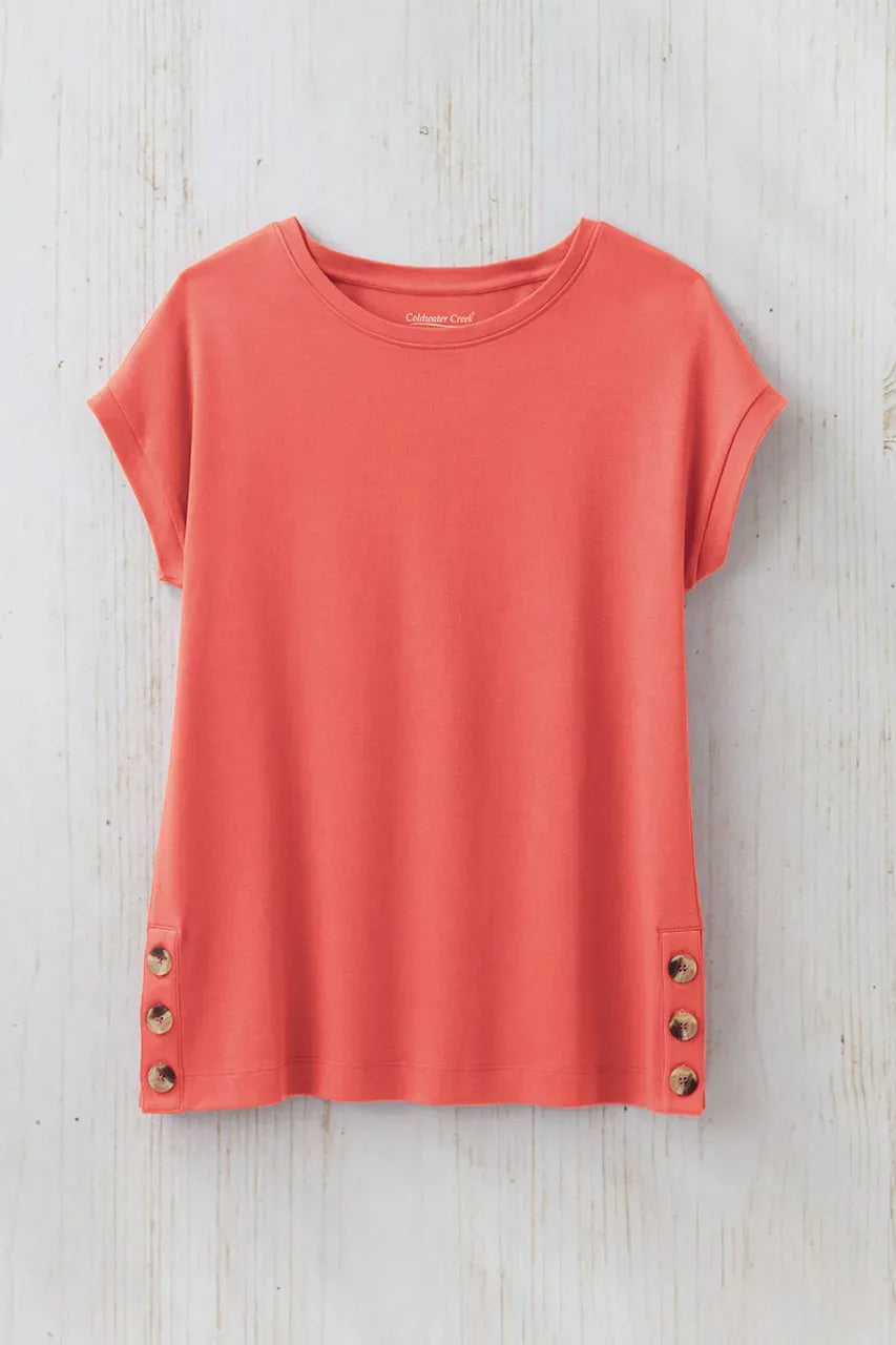 #BestCottonTM Side-Button Tunic