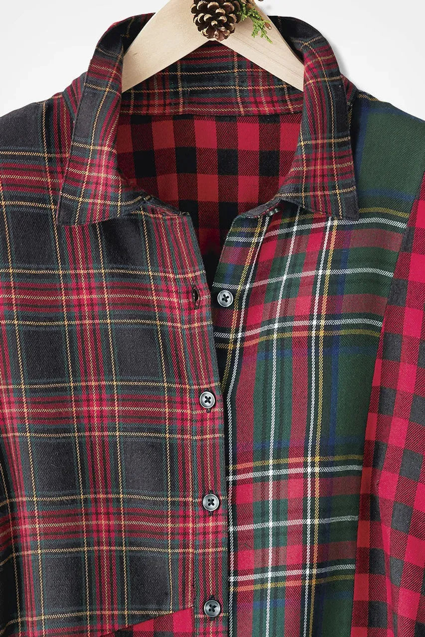 Into the Mix Plaid Tunic
