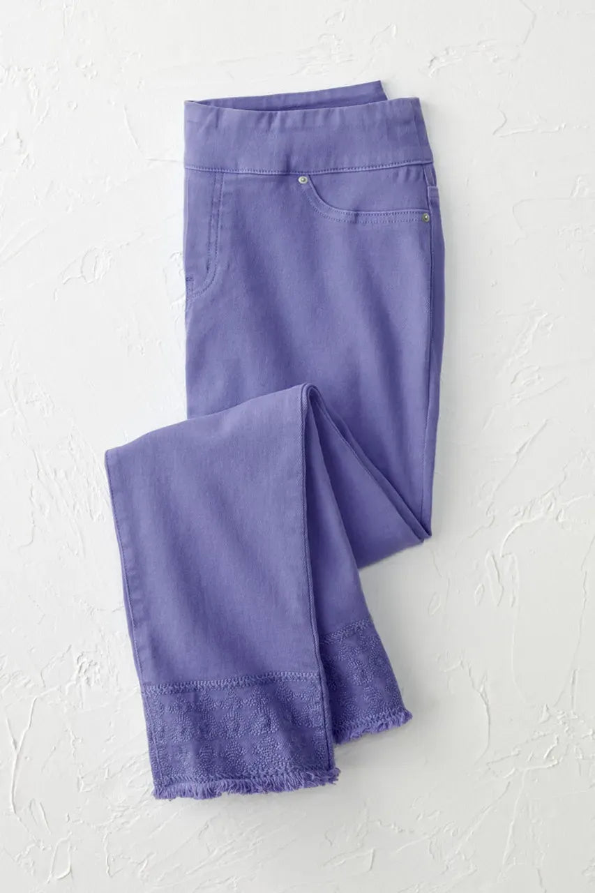Edgewater Frayed Hem Ankle Pants