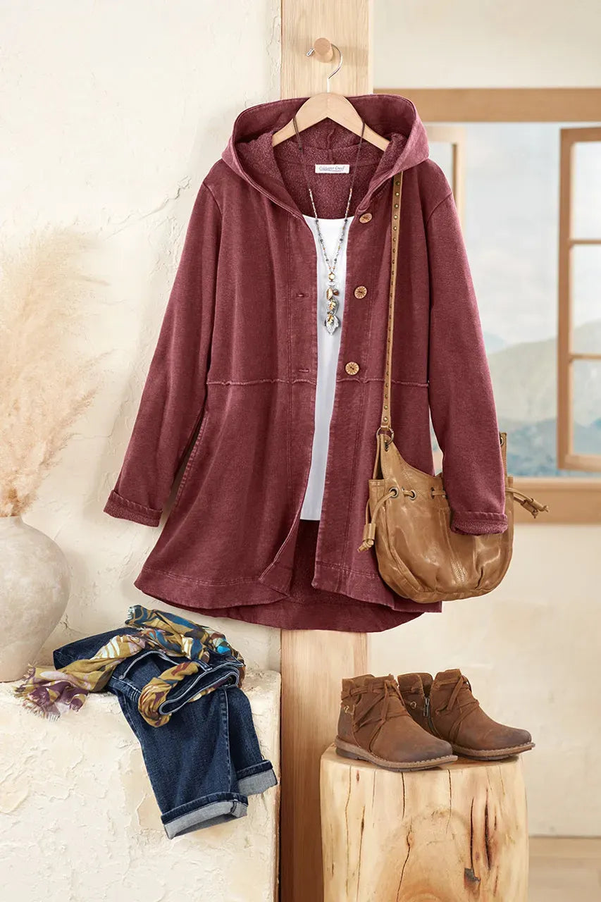 Fleece Swing Cardigan