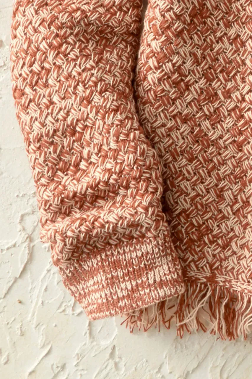 Marled Fringed Sweater