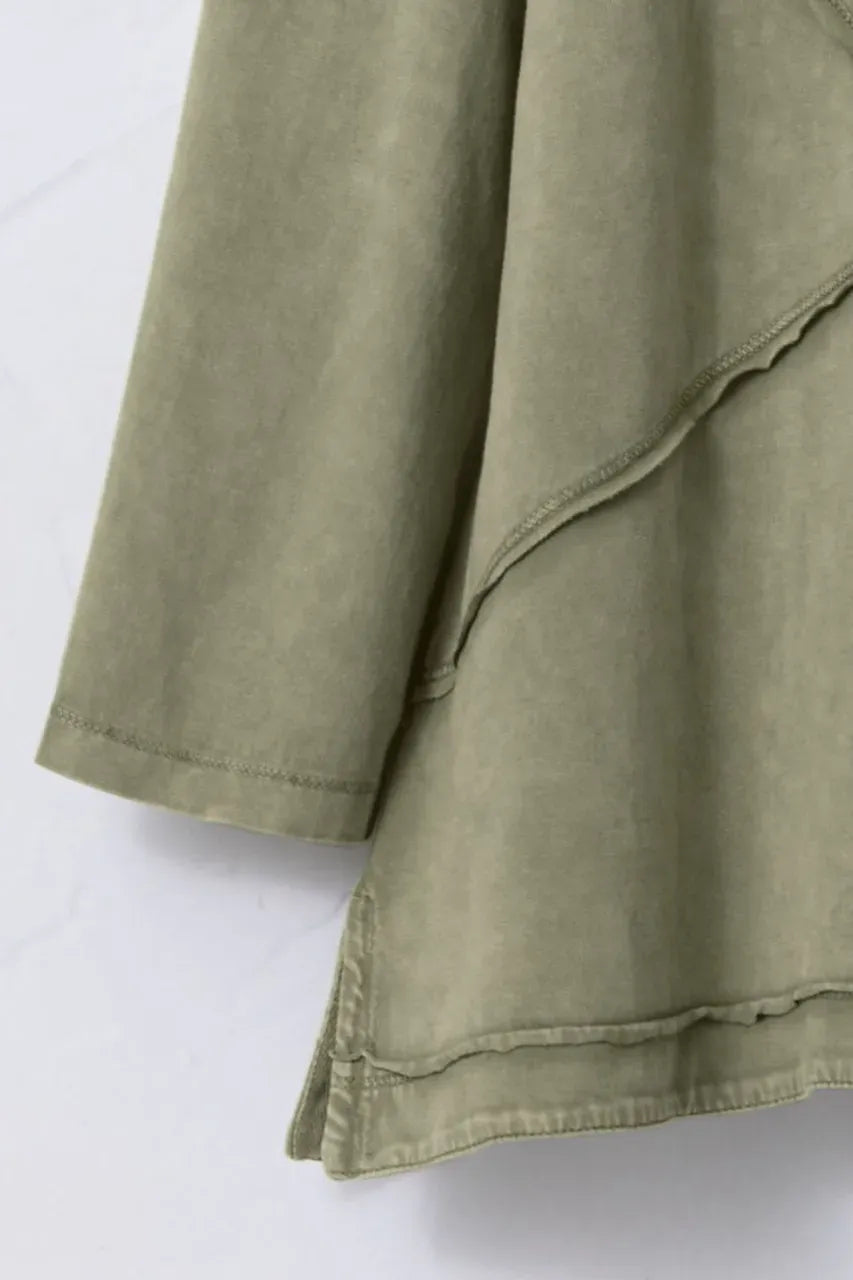Vintage-Wash Seamed Tunic