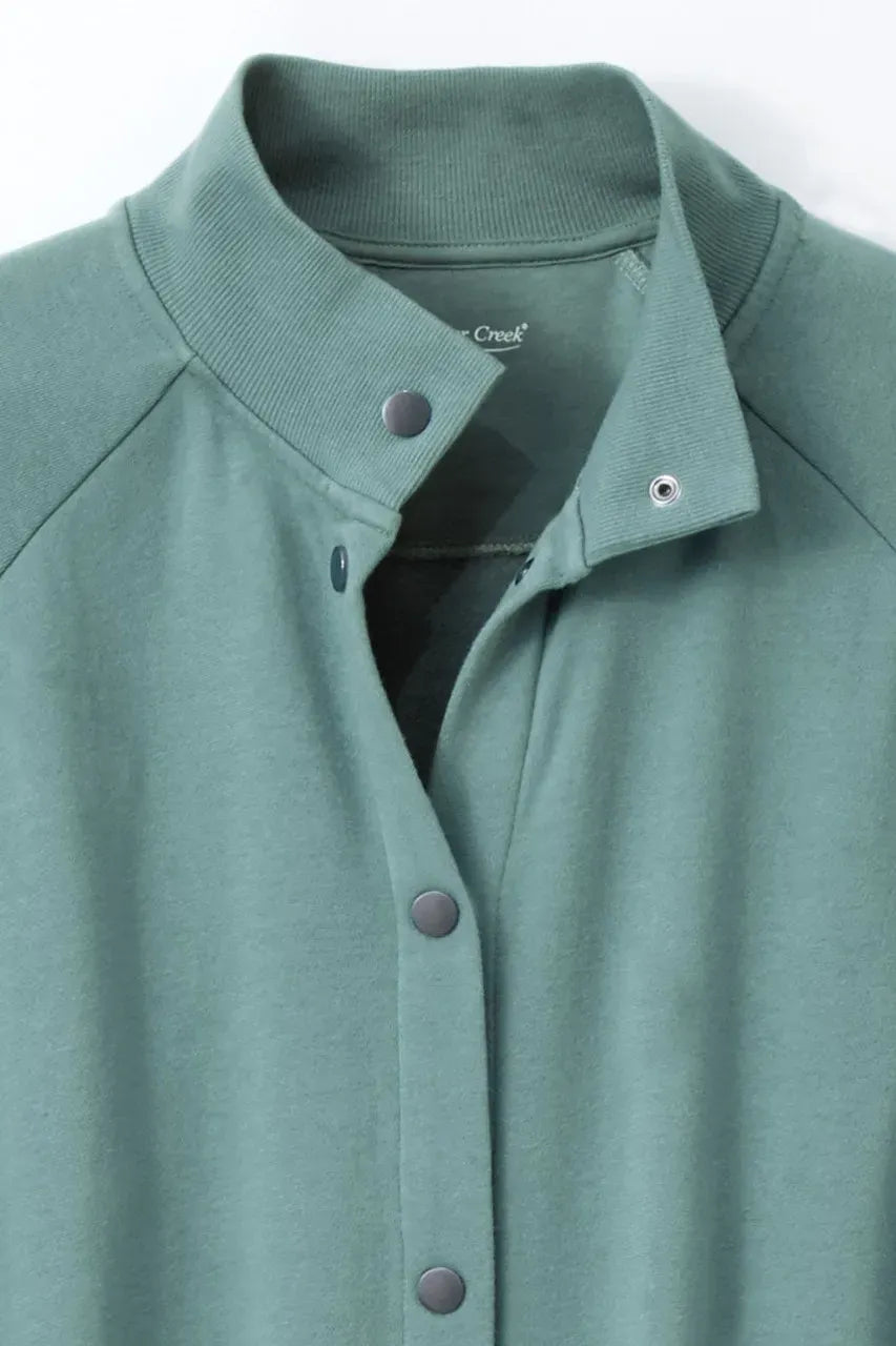 Snap-Front Sweatshirt Lounger